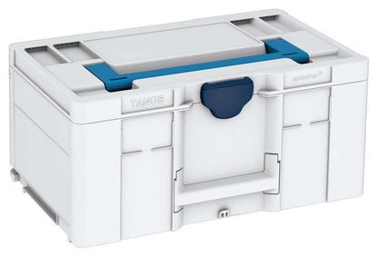 Systainer³ L 237, Light Grey with Sky Blue lid handle and Sapphire Blue catches