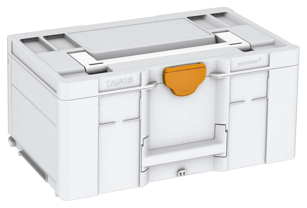Systainer³ L 237, Light Grey with White lid handle and Daffodil Yellow catches