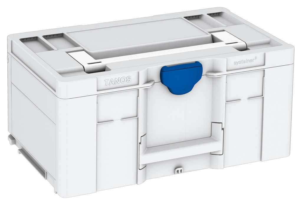 Systainer³ L 237, Light Grey with White lid handle and Signal Blue catches