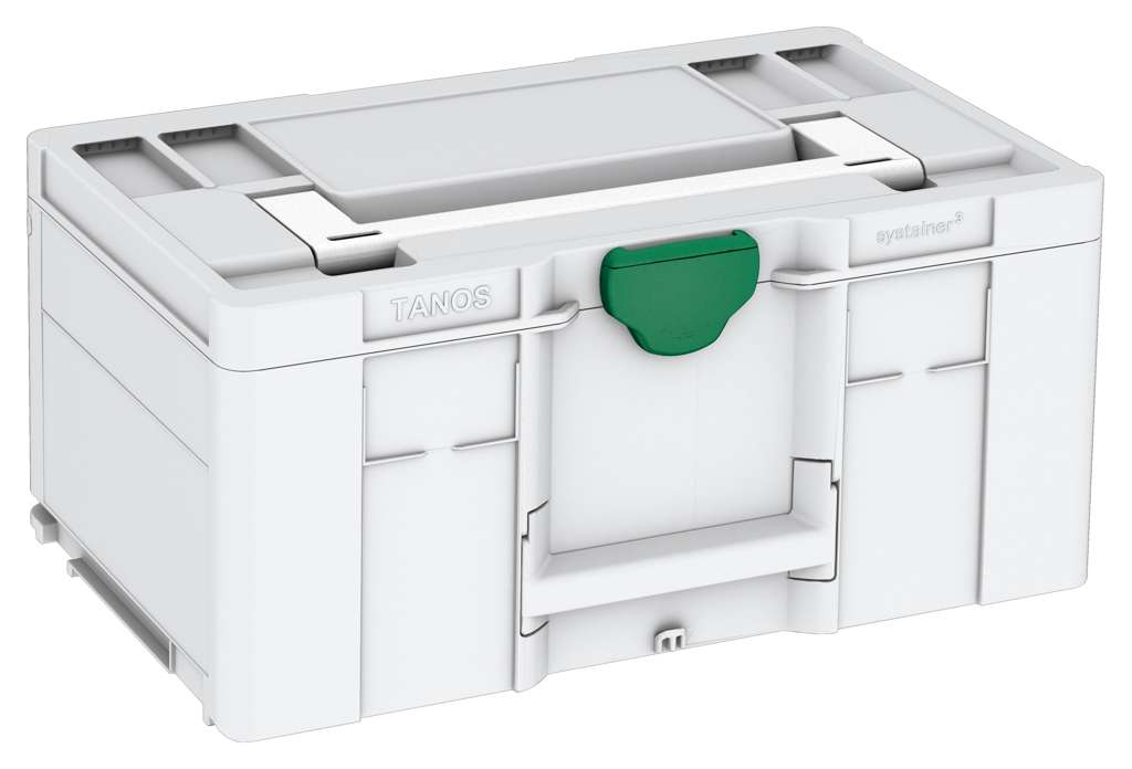 Systainer³ L 237, Light Grey with White lid handle and Signal Green catches