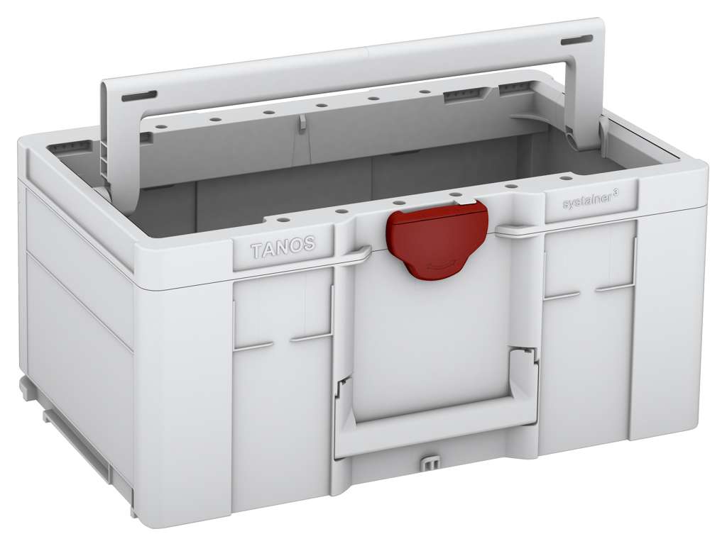 Systainer³ ToolBox L 237, Light Grey with Carmine Red catches