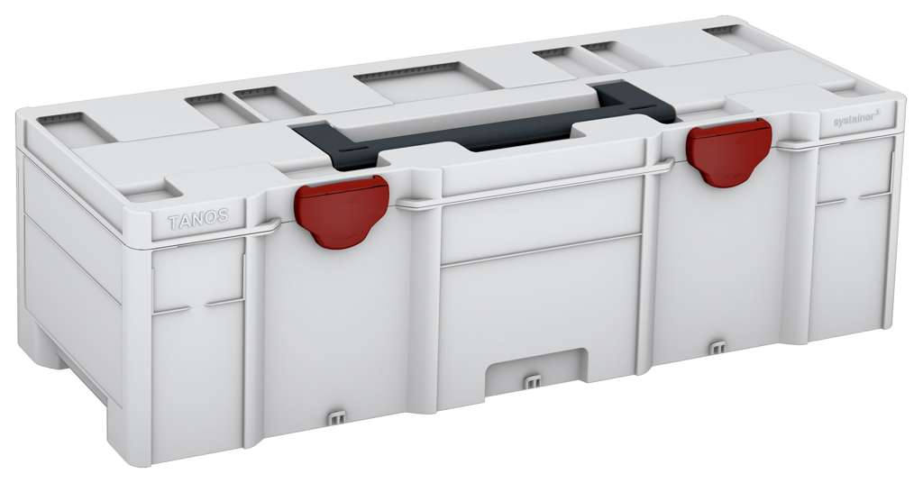 Systainer³ XXL 237, Light Grey with Anthracite lid handle and Carmine Red catches