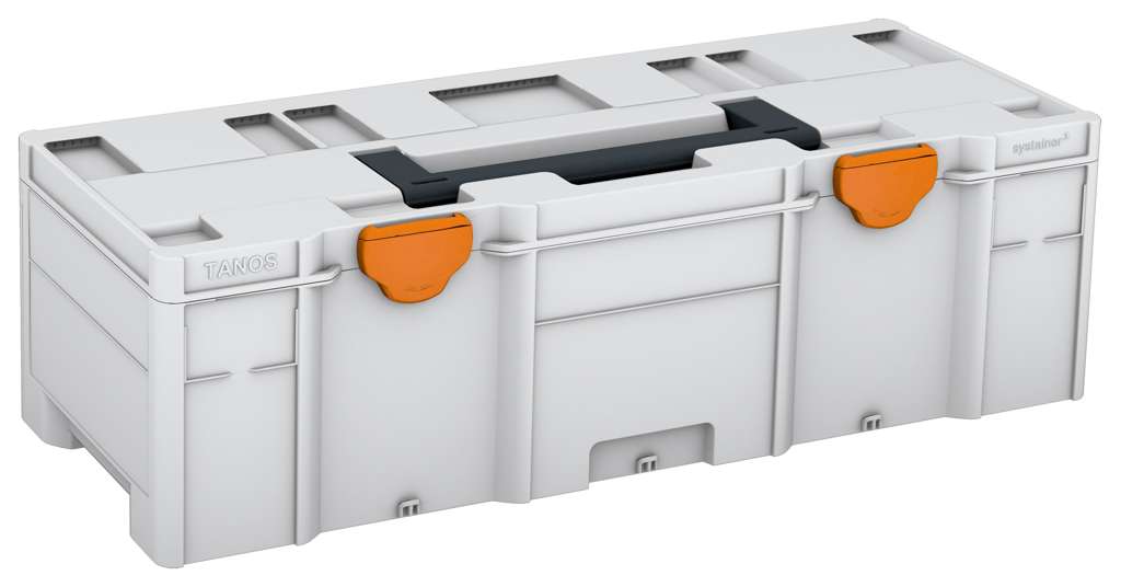 Systainer³ XXL 237, Light Grey with Anthracite lid handle and Deep Orange catches