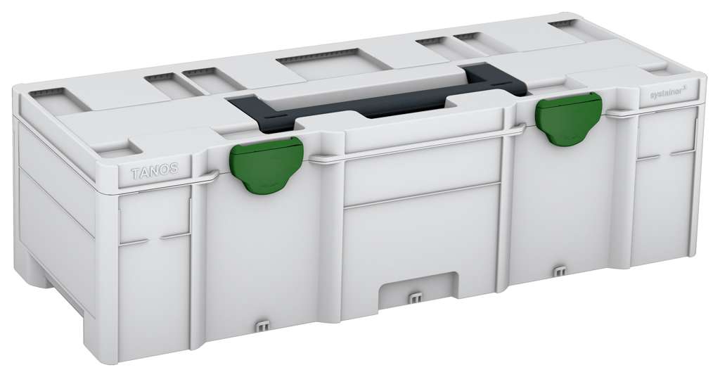 Systainer³ XXL 237, Light Grey with Anthracite lid handle and Emerald Green catches