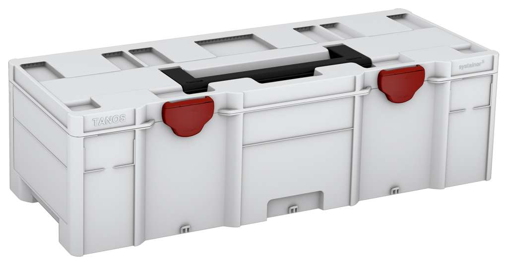 Systainer³ XXL 237, Light Grey with Black lid handle and Carmine Red catches