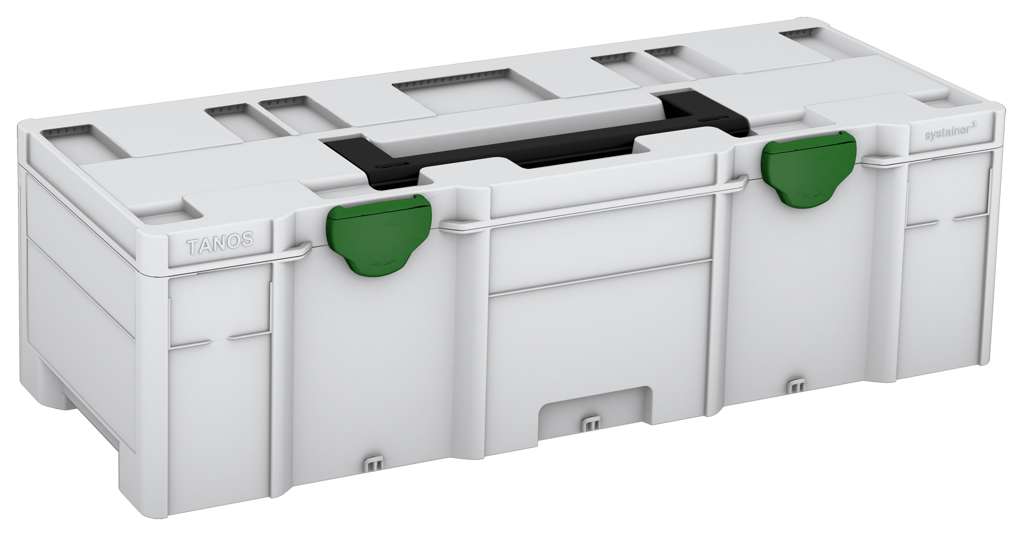 Systainer³ XXL 237, Light Grey with Black lid handle and Emerald Green catches