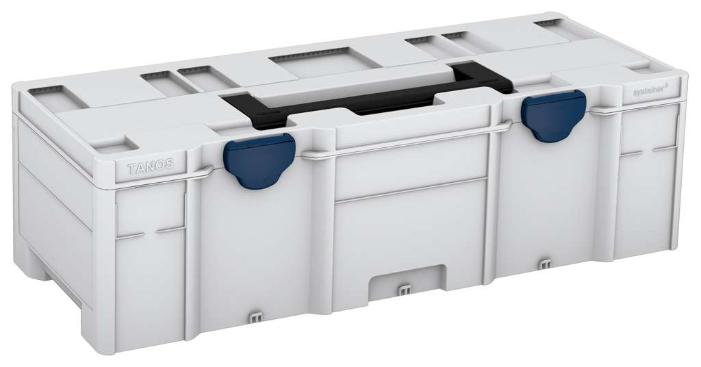 Systainer³ XXL 237, Light Grey with Black lid handle and Sapphire Blue catches