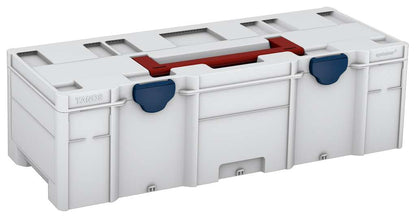 Systainer³ XXL 237, Light Grey with Carmine Red lid handle and Sapphire Blue catches
