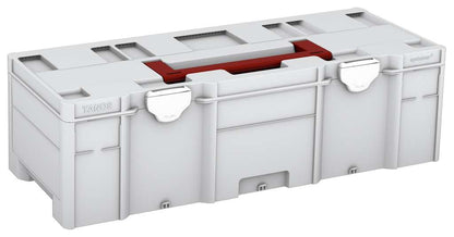 Systainer³ XXL 237, Light Grey with Carmine Red lid handle and White catches
