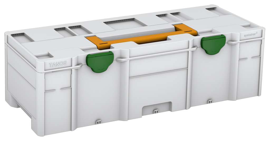 Systainer³ XXL 237, Light Grey with Daffodil Yellow lid handle and Emerald Green catches