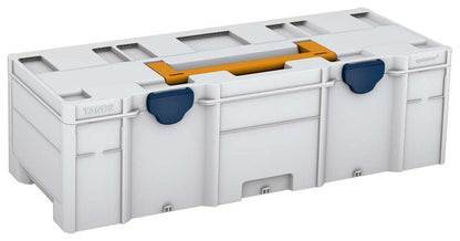 Systainer³ XXL 237, Light Grey with Daffodil Yellow lid handle and Sapphire Blue catches