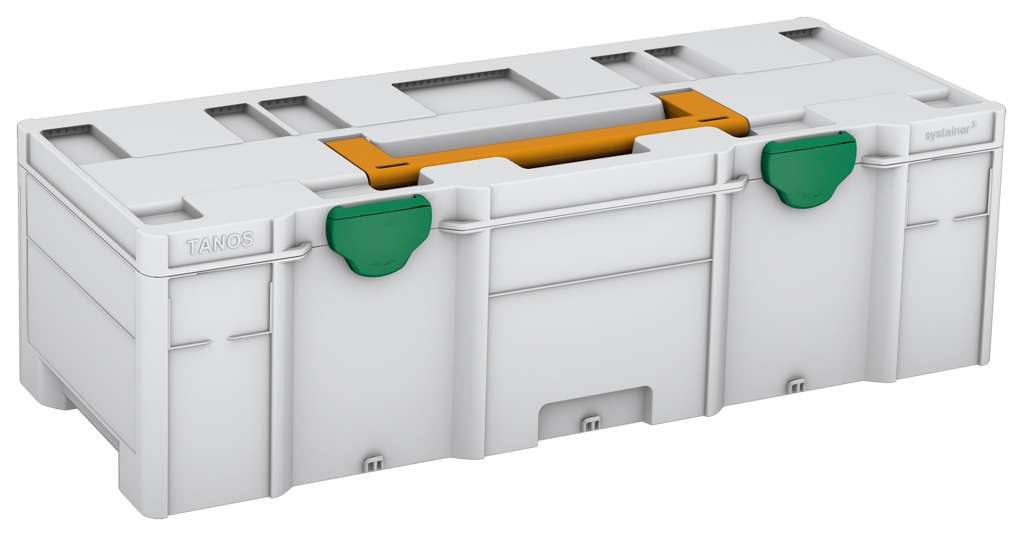 Systainer³ XXL 237, Light Grey with Daffodil Yellow lid handle and Signal Green catches