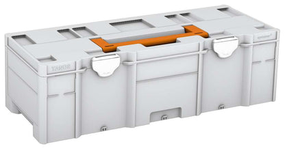 Systainer³ XXL 237, Light Grey with Deep Orange lid handle and White catches