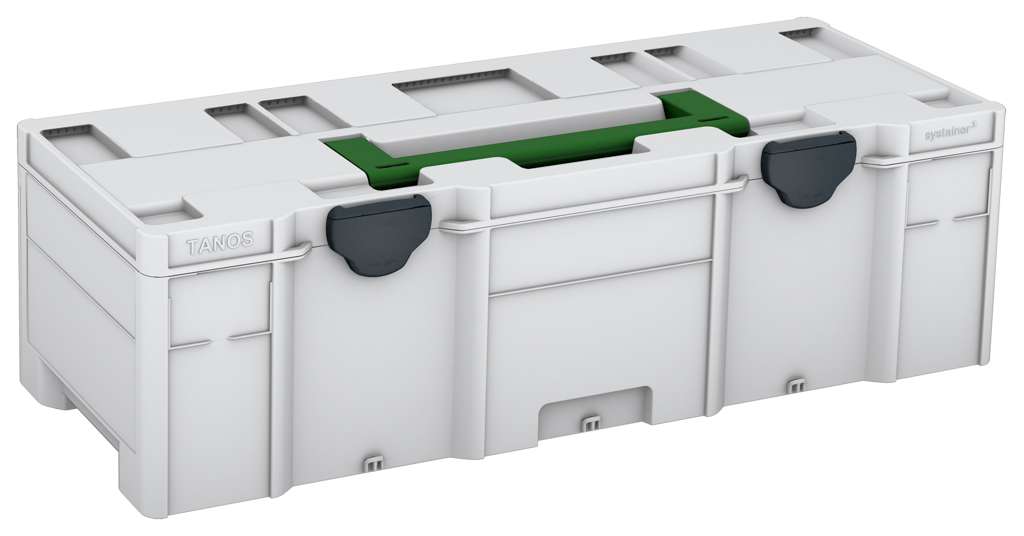 Systainer³ XXL 237, Light Grey with Emerald Green lid handle and Anthracite catches