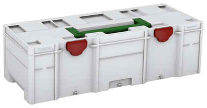 Systainer³ XXL 237, Light Grey with Emerald Green lid handle and Carmine Red catches