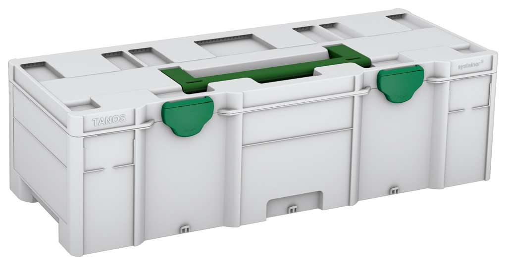 Systainer³ XXL 237, Light Grey with Emerald Green lid handle and Signal Green catches