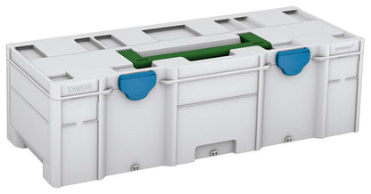 Systainer³ XXL 237, Light Grey with Emerald Green lid handle and Sky Blue catches