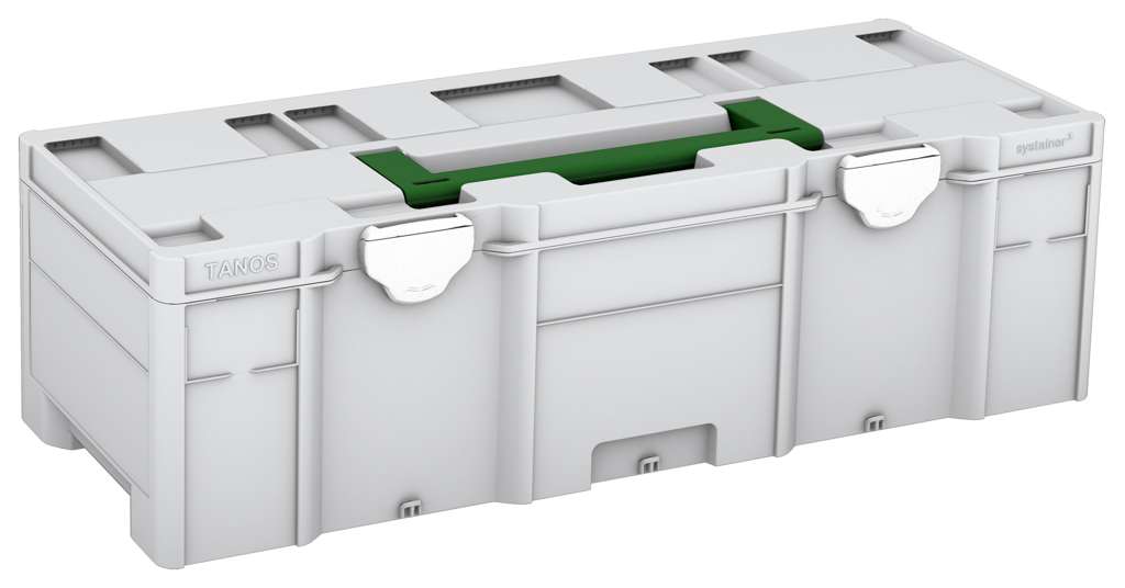 Systainer³ XXL 237, Light Grey with Emerald Green lid handle and White catches