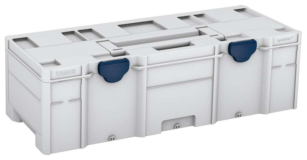 Systainer³ XXL 237, Light Grey with Sapphire Blue catches