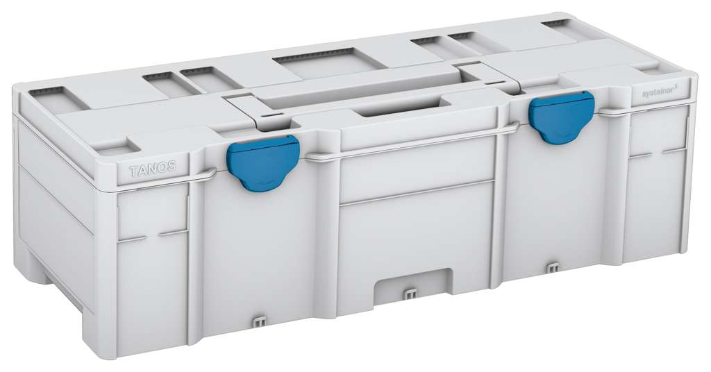 Systainer³ XXL 237, Light Grey with Sky Blue catches
