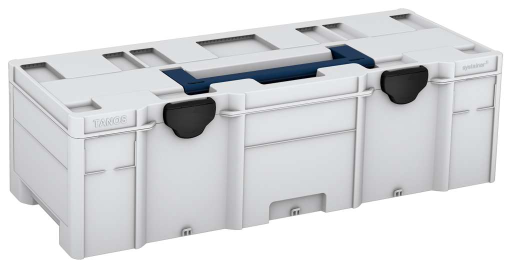 Systainer³ XXL 237, Light Grey with Sapphire Blue lid handle and Black catches