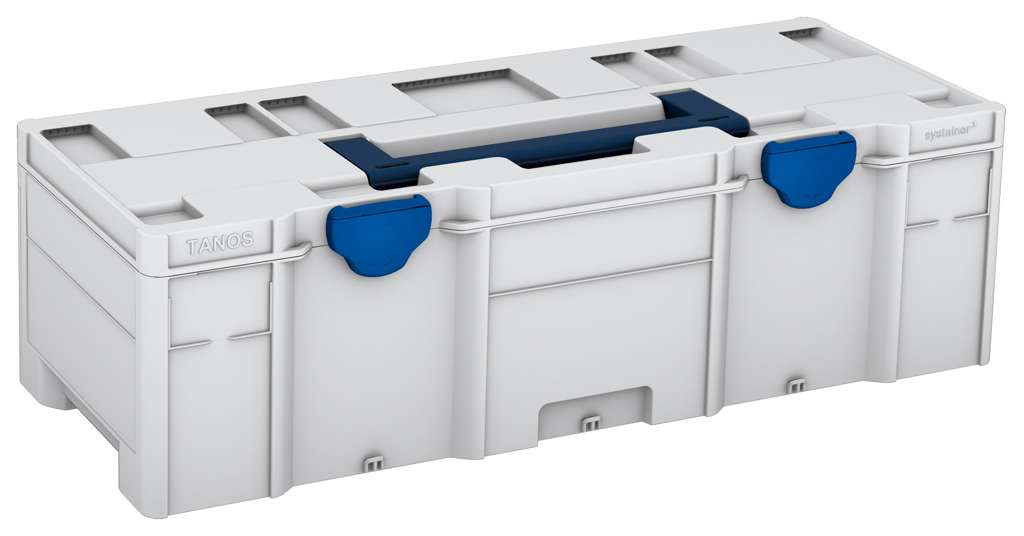 Systainer³ XXL 237, Light Grey with Sapphire Blue lid handle and Signal Blue catches