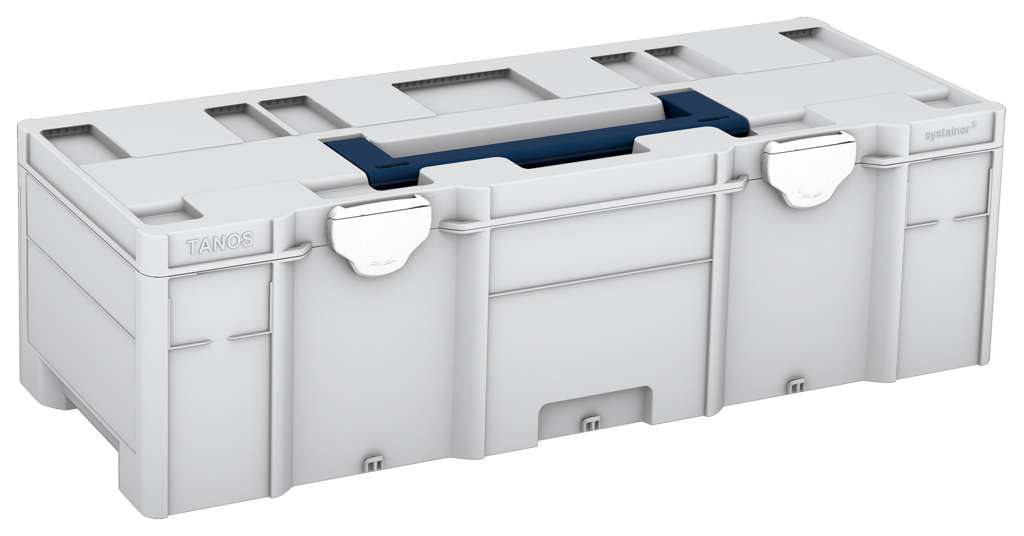 Systainer³ XXL 237, Light Grey with Sapphire Blue lid handle and White catches