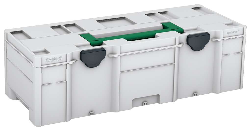 Systainer³ XXL 237, Light Grey with Signal Green lid handle and Anthracite catches
