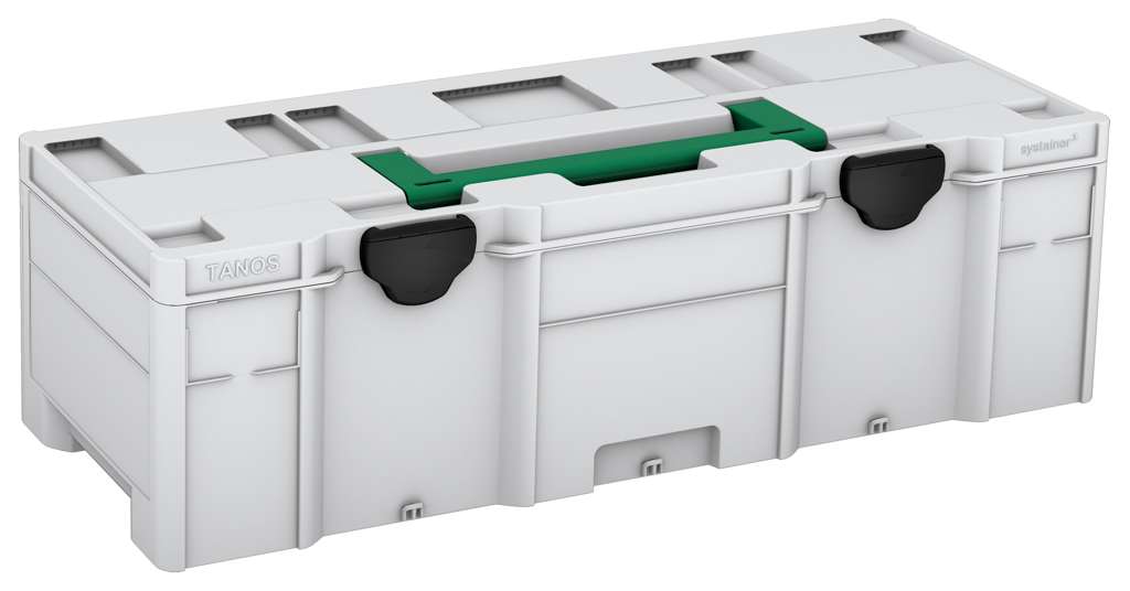 Systainer³ XXL 237, Light Grey with Signal Green lid handle and Black catches