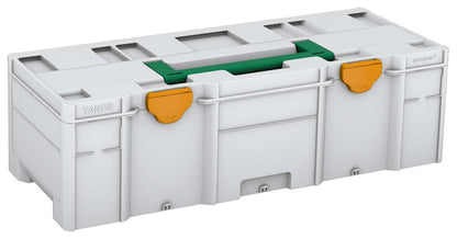 Systainer³ XXL 237, Light Grey with Signal Green lid handle and Daffodil Yellow catches