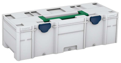 Systainer³ XXL 237, Light Grey with Signal Green lid handle and Sapphire Blue catches