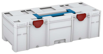 Systainer³ XXL 237, Light Grey with Sky Blue lid handle and Carmine Red catches
