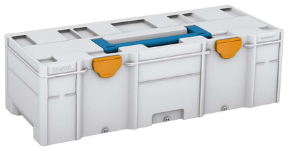Systainer³ XXL 237, Light Grey with Sky Blue lid handle and Daffodil Yellow catches
