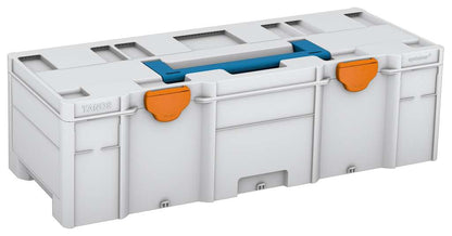 Systainer³ XXL 237, Light Grey with Sky Blue lid handle and Deep Orange catches