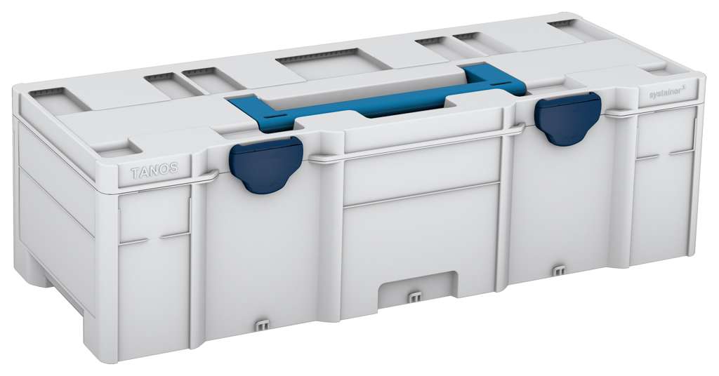 Systainer³ XXL 237, Light Grey with Sky Blue lid handle and Sapphire Blue catches