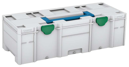 Systainer³ XXL 237, Light Grey with Sky Blue lid handle and Signal Green catches