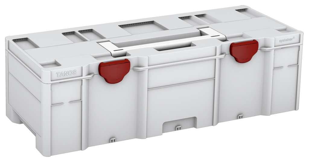 Systainer³ XXL 237, Light Grey with White lid handle and Carmine Red catches