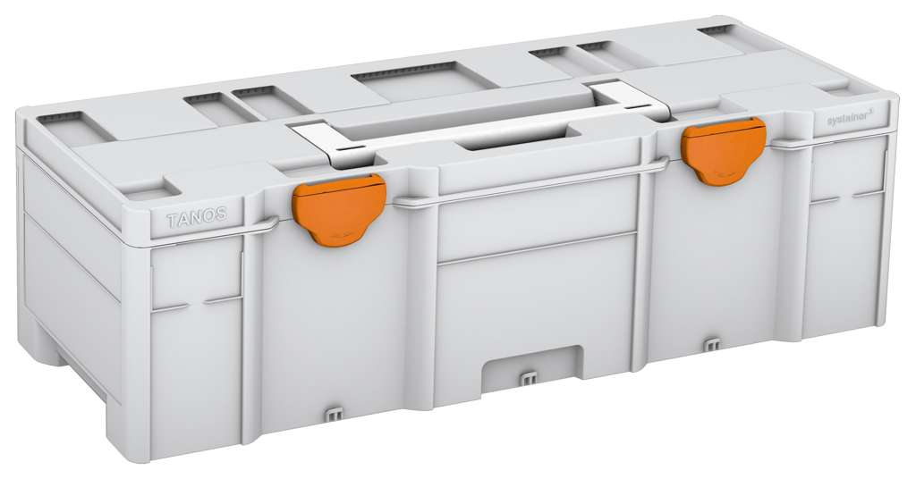 Systainer³ XXL 237, Light Grey with White lid handle and Deep Orange catches