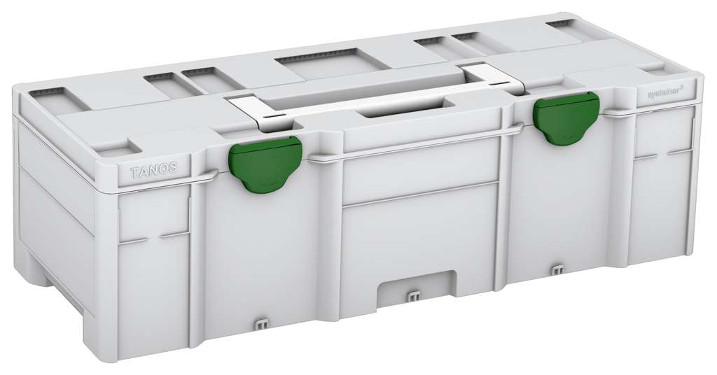 Systainer³ XXL 237, Light Grey with White lid handle and Emerald Green catches