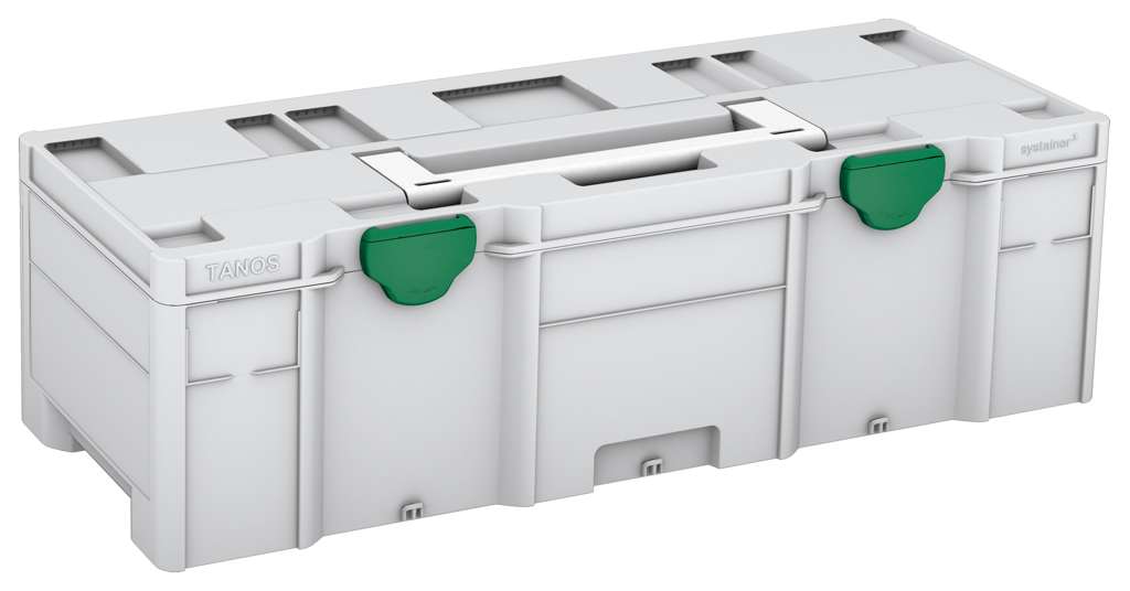 Systainer³ XXL 237, Light Grey with White lid handle and Signal Green catches