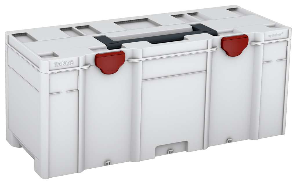 Systainer³ XXL 337, Light Grey with Anthracite lid handle and Carmine Red catches