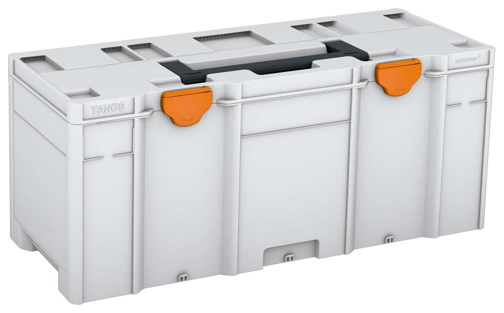 Systainer³ XXL 337, Light Grey with Anthracite lid handle and Deep Orange catches