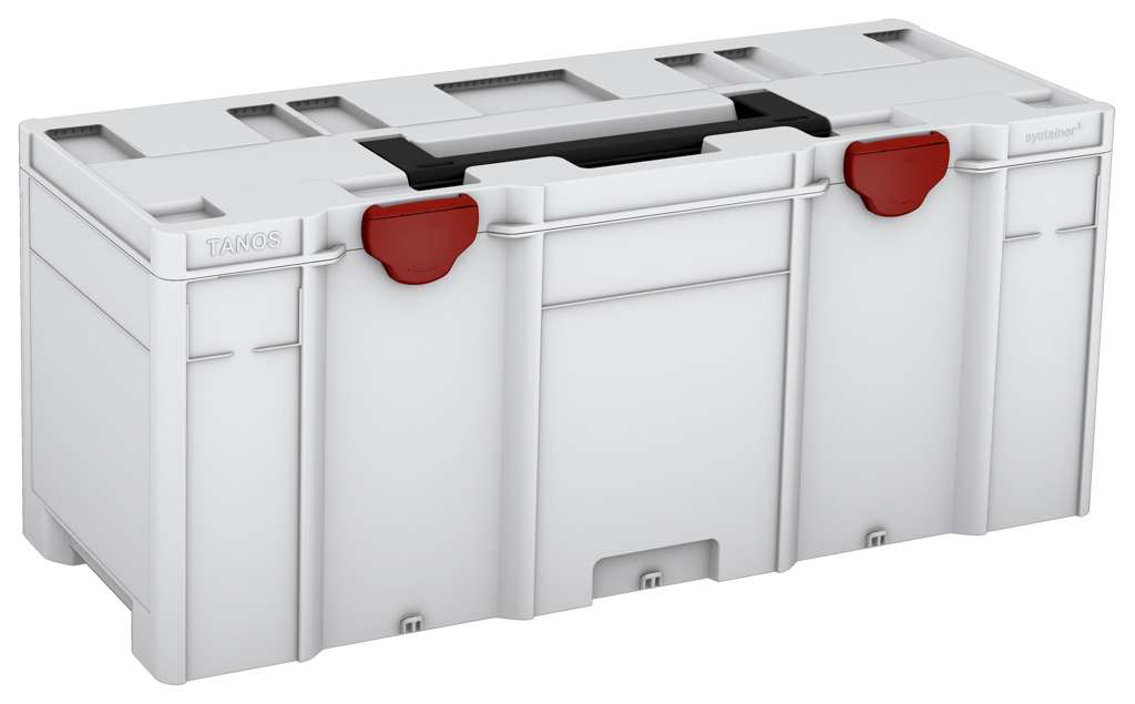 Systainer³ XXL 337, Light Grey with Black lid handle and Carmine Red catches