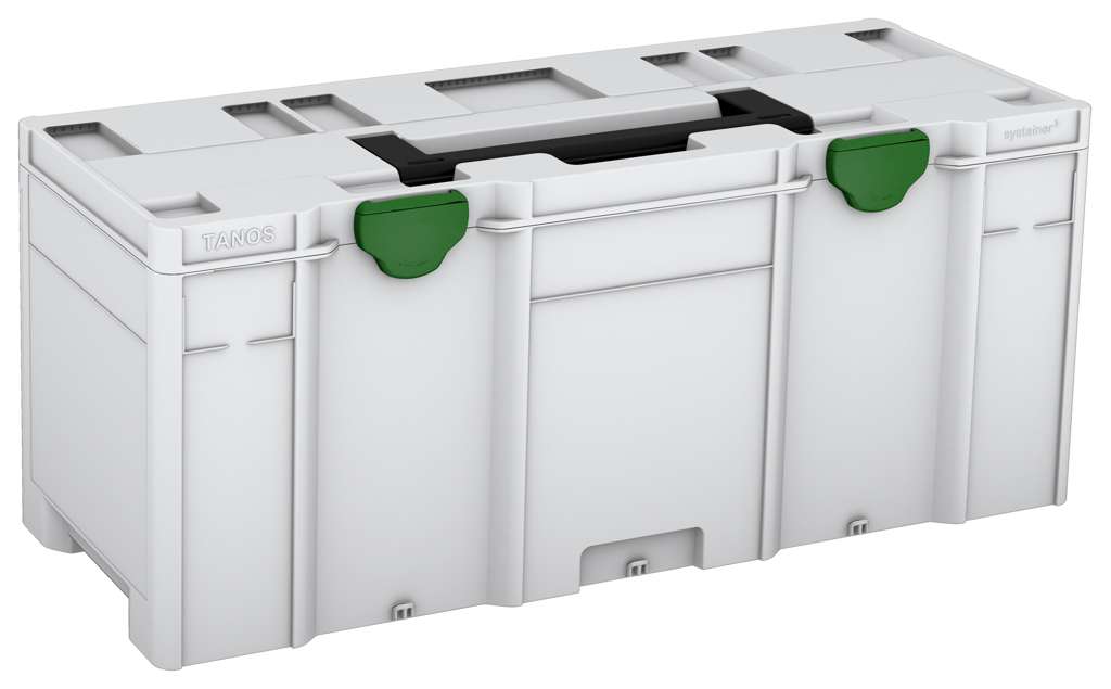 Systainer³ XXL 337, Light Grey with Black lid handle and Emerald Green catches