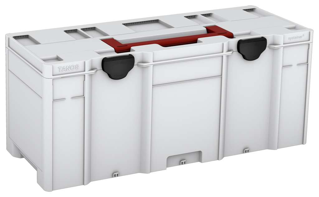 Systainer³ XXL 337, Light Grey with Carmine Red lid handle and Black catches