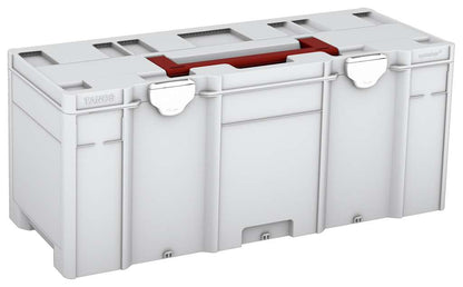 Systainer³ XXL 337, Light Grey with Carmine Red lid handle and White catches