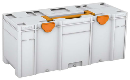 Systainer³ XXL 337, Light Grey with Daffodil Yellow lid handle and Deep Orange catches