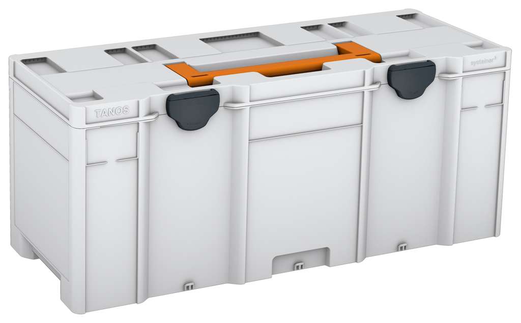 Systainer³ XXL 337, Light Grey with Deep Orange lid handle and Anthracite catches