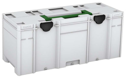 Systainer³ XXL 337, Light Grey with Emerald Green lid handle and Black catches