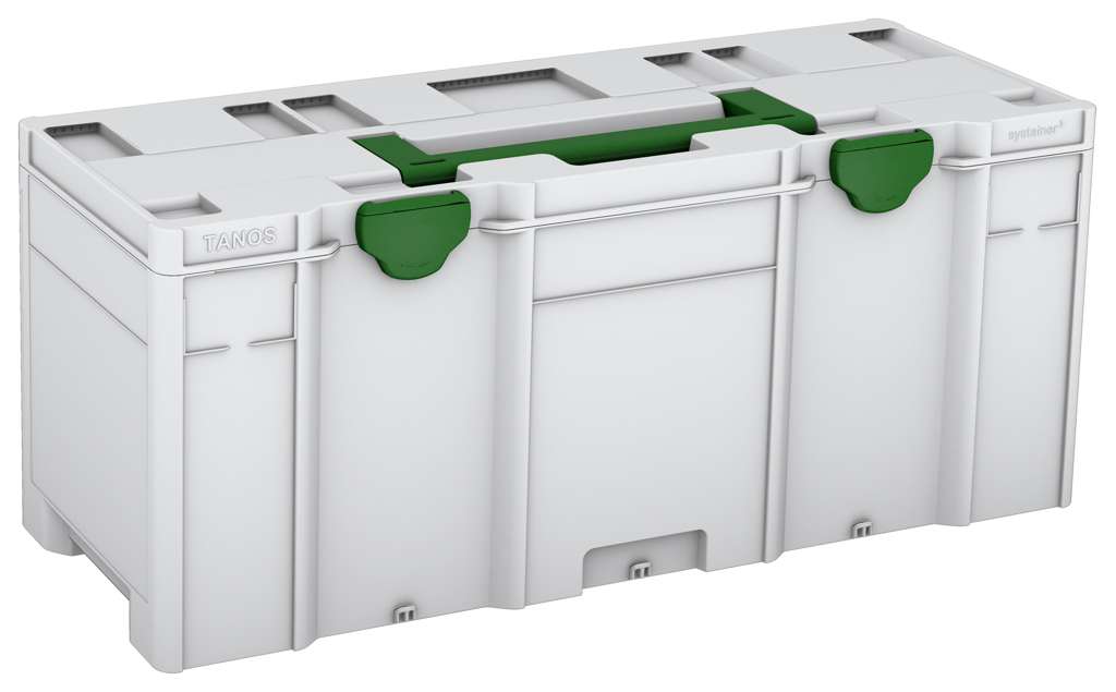Systainer³ XXL 337, Light Grey with Emerald Green lid handle and Emerald Green catches